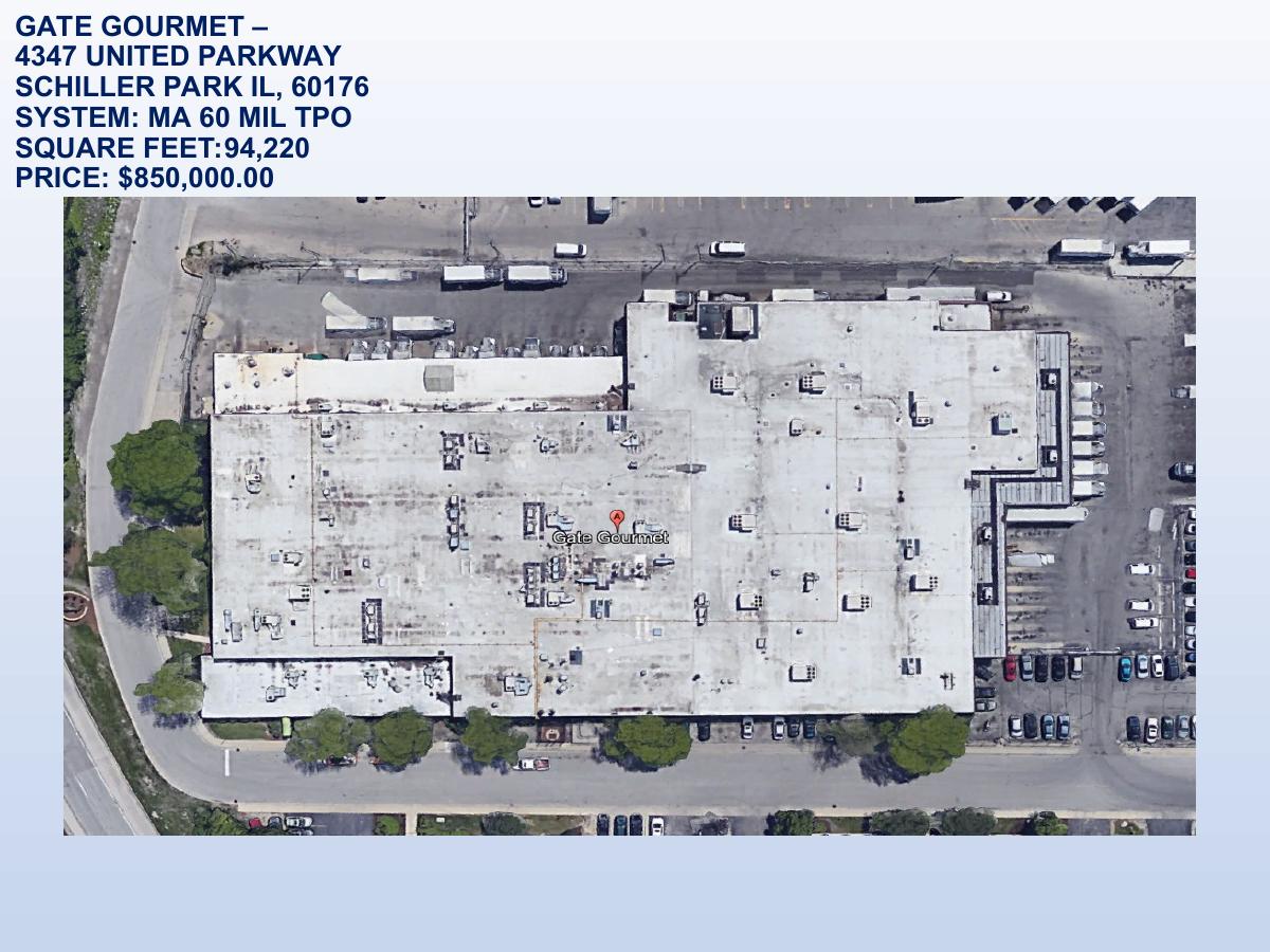 Gate Gourmet low-slope TPO roof project profile